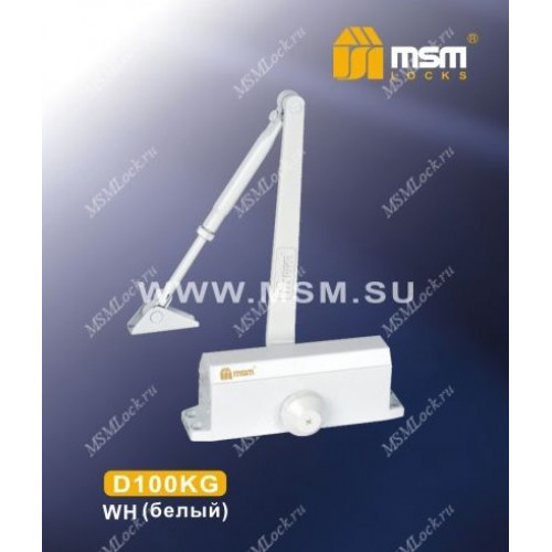 Доводчик дверной MSM D100KG Белый (WH)