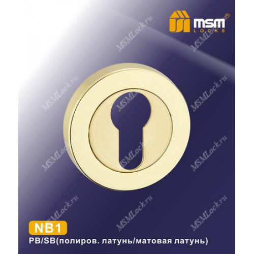 Накладка-фиксатор NB1 Полированная латунь / Матовая латунь (PB/SB)