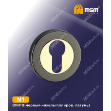 Накладка-фиксатор N1 Черный Никель / Полированная латунь (BN/PB)