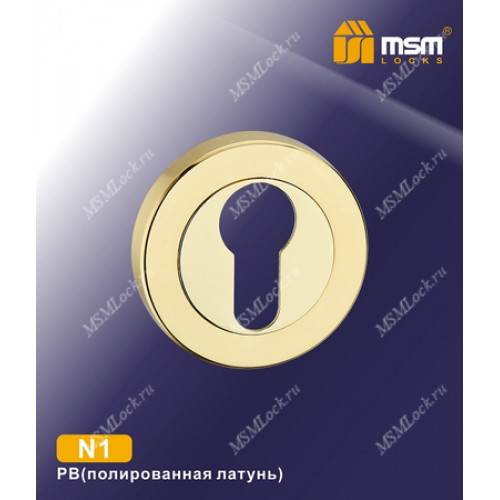 Накладка-фиксатор N1 Полированная латунь (PB)