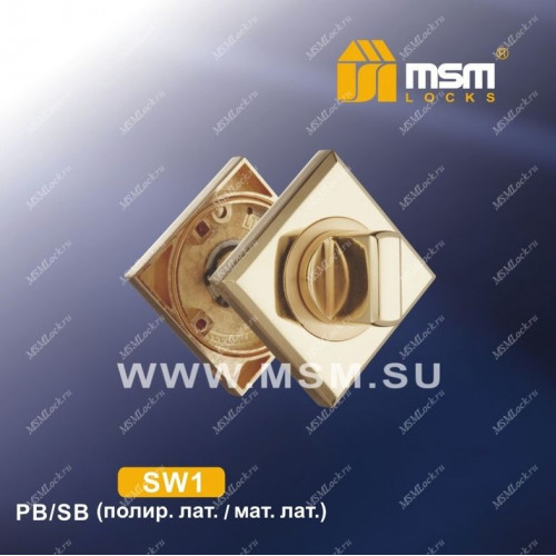 Накладка-фиксатор SW1 Полированная латунь1 / Матовая латунь1 (PB1/SB1)