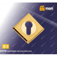 Накладка под цилиндр S1 Матовая латунь1 / Полированная латунь1 (SB1/PB1)