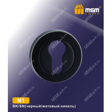Накладка-фиксатор N1 Черный / Матовый никель (BK/SN)