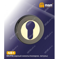 Накладка-фиксатор NB1 Черный Никель / Полированная латунь (BN/PB)