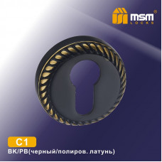 Накладка под цилиндр MSM C1 BK/PB