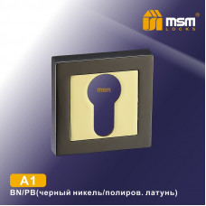 Накладка-фиксатор A1 Черный Никель / Полированная латунь (BN/PB)