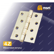 Петля МСМ латунная универсальная 100 мм без колпачка 4Z Матовая латунь (SB)