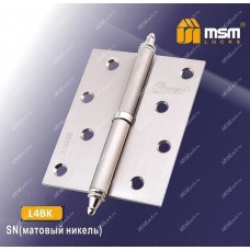 Петля МСМ съемная 100 мм с колпачком ЛЕВАЯ L4IK Матовый никель (SN)
