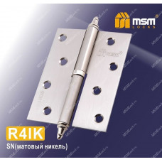 Петля МСМ съемная 100 мм с колпачком ПРАВАЯ R4IK Матовый никель (SN)