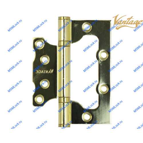 Петля Vantage 2BB 100x75x2,5 mm PB полированное золото (без врезки)