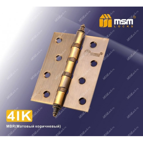 Петля MSM универсальная 100 мм с колпачком 4IK Матовый коричневый (MBR)