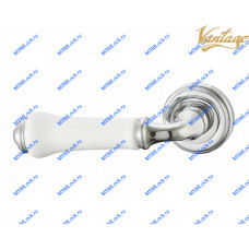 V31CP/HR Ручка Vantage полированный хром / белая керамика