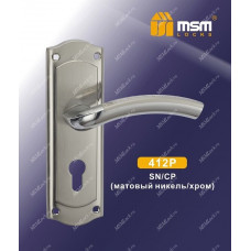 Ручка на планке 412P Матовый никель / Хром (SN/CP)