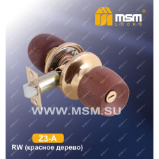 Ручка MSM защелка (шариковая) Z3 Красное дерево (RW) Сантехническая (A)