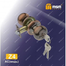 Ручка MSM защелка (шариковая) Z4 Медь (AC) Входная (R)