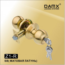 Ручка защелка (шариковая) DAMX Z1 Матовая латунь (SB) Входная (R)