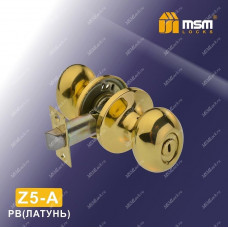 Ручка MSM защелка (шариковая) Z5 Полированная латунь (PB) Сантехническая (A)