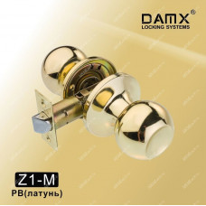 Ручка MSM защелка (шариковая) DAMX Z1 Полированная латунь (PB) Межкомнатная (M)