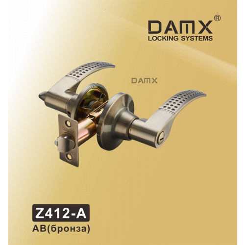 Ручка DAMX защелка (фалевая) Z412 Бронза (AB) Сантехническая (A)