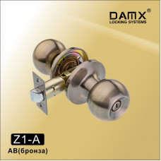 Ручка защелка (шариковая) DAMX Z1 Бронза (AB) Сантехническая (A)