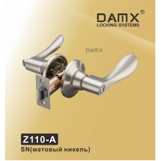 Ручка DAMX защелка (фалевая) Z110 Матовый никель (SN) Сантехническая (A)