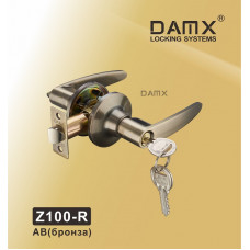 Ручка защелка (шариковая) DAMX Z100 бронза ab Входная (R)