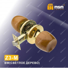 Ручка MSM защелка (шариковая) Z3 Светлое дерево (BW) Межкомнатная (M)