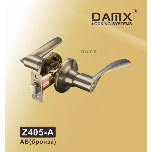 Ручка DAMX защелка (фалевая) Z405 Бронза (AB) Сантехническая (A)