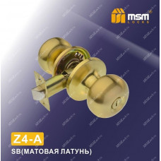 Ручка MSM защелка (шариковая) Z4 Матовая латунь (SB) Сантехническая (A)