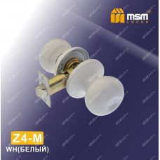 Ручка MSM защелка (шариковая) Z4 Белый (WH) Межкомнатная (M)