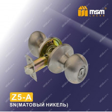 Ручка MSM защелка (шариковая) Z5 Матовый никель (SN) Сантехническая (A)
