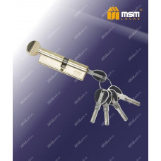 Цилиндровый механизм MSM CW50/40 мм Полированная латунь (PB), латунь Перфорированный ключ-вертушка