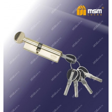 Цилиндровый механизм MSM CW40/60 Полированная латунь (PB), латунь Перфорированный ключ-вертушка