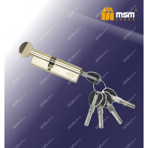 Цилиндровый механизм MSM CW40/60 Полированная латунь (PB), латунь Перфорированный ключ-вертушка