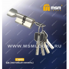 Цилиндровый механизм MSM CW60 мм Матовый никель (SN), латунь Перфорированный ключ-вертушка