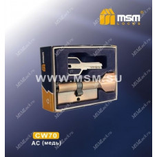 Цилиндровый механизм MSM CW70 мм Медь (AC), латунь Перфорированный ключ-вертушка