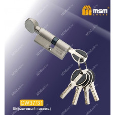 Цилиндровый механизм MSM CW37/31 мм Матовый никель (SN), латунь Перфорированный ключ-вертушка