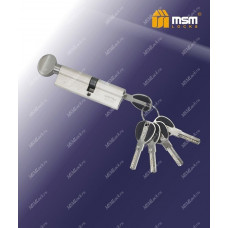 Цилиндровый механизм MSM CW50/40 мм Матовый никель (SN), латунь Перфорированный ключ-вертушка