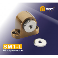 Напольный магнитный стопор SM1-L матовый коричневый