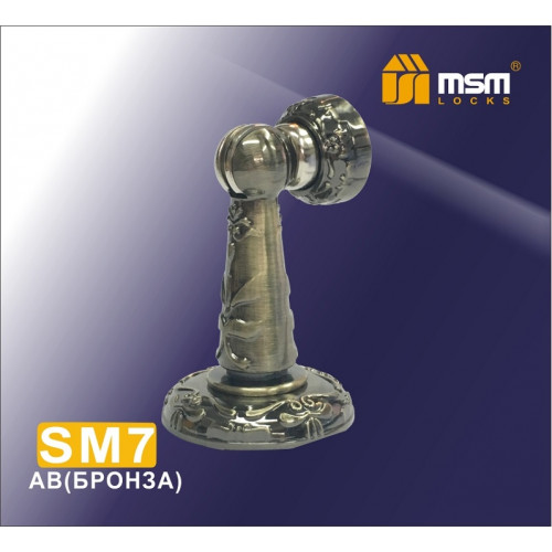 Дверной магнитный стопор SM7 бронза