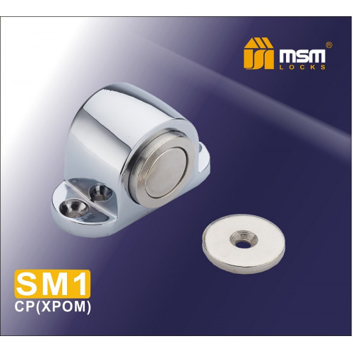 Напольный магнитный упор SM1 хром