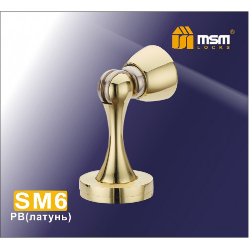 Напольный (настенный) Магнитный упор SM6 золото