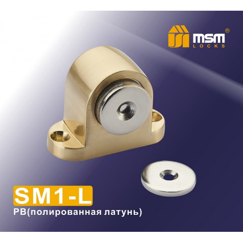 Напольный магнитный упор SM1-L золото