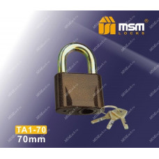Навесной замок MSM TA1-70 в Блистере размер 70