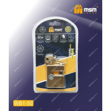 Навесной замок MSM WB1 размер 50 Навесной замок MSM WB1 размер 50