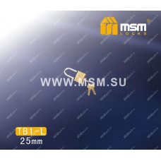 Навесной замок MSM TB1-L в блистере размер 25