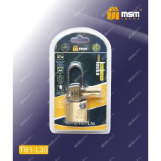 Навесной замок MSM TB1-L в блистере размер 30