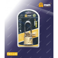 Навесной замок MSM TB1-L в блистере размер 40