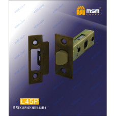 Механизм врезной межкомнатный L45P (защелка из пластика) Коричневый (BR)