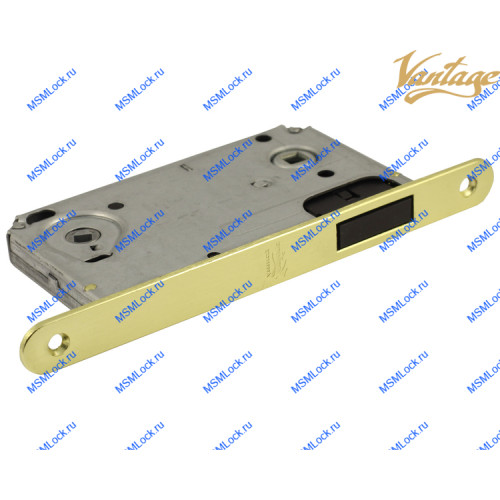 Дверной замок Vantage M90 SB матовое золото (магнитная, под фиксатор)